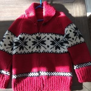 Hand Knit Full Zip Cowichan L